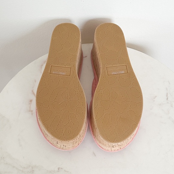 NEW Veronica Beard Geno Cork Platform Wedge Sandals Dragonfruit Pink Size 9 - Picture 10 of 10
